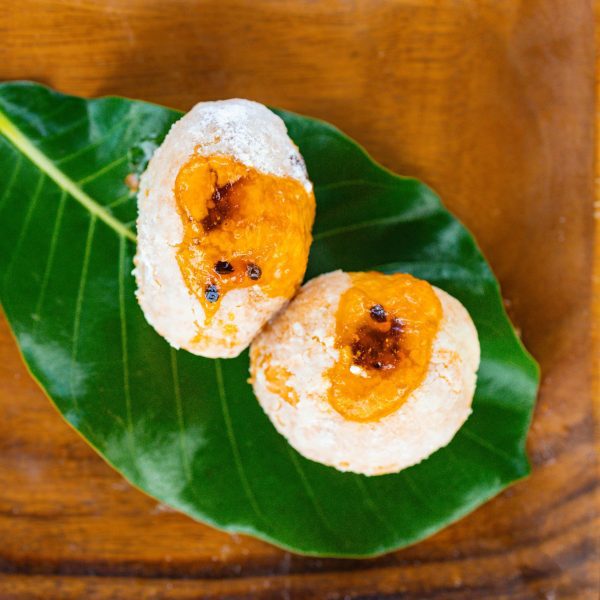 Mango filled malasadas